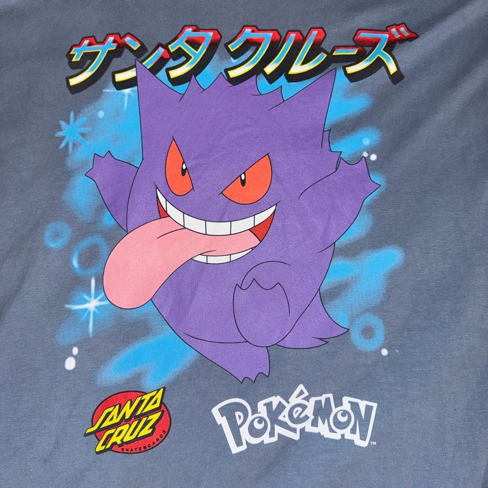 Santa Cruz Skateboards Purple Tee with Pokémon Graphic